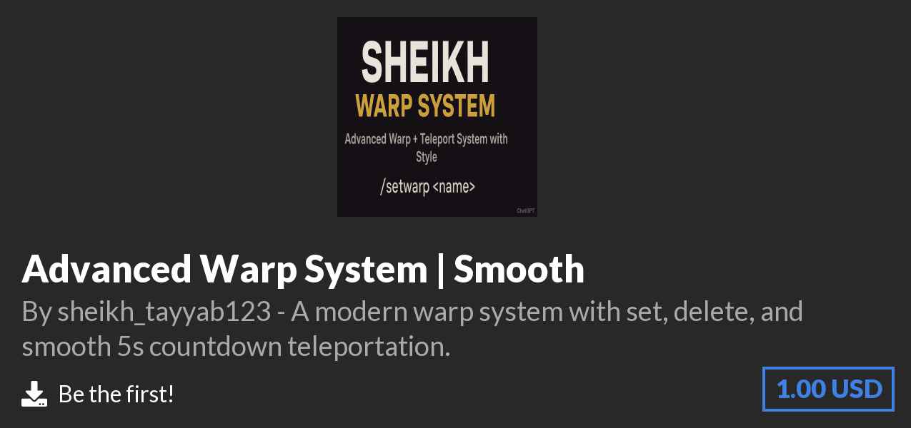 Download Advanced Warp System | Smooth on Polymart