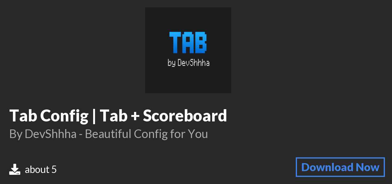 Download Tab Config | Tab + Scoreboard on Polymart