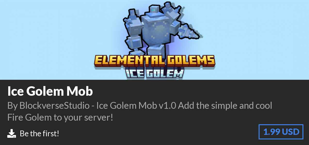 Download Ice Golem Mob on Polymart