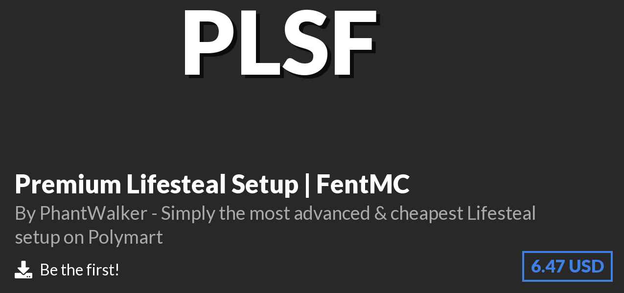 Download Premium Lifesteal Setup | FentMC on Polymart