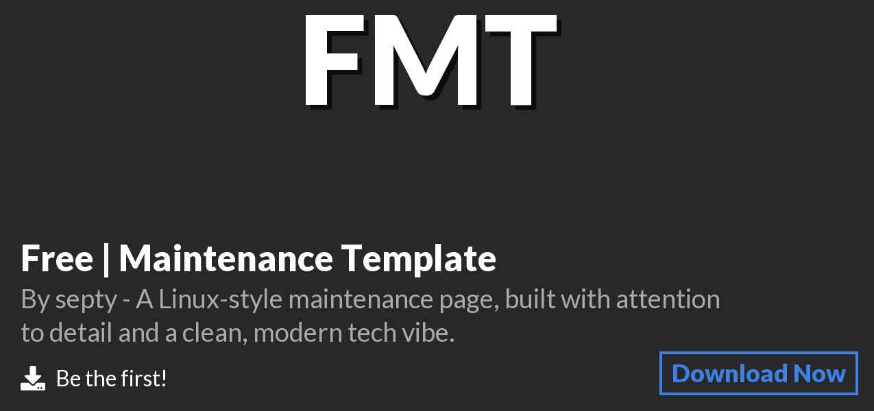 Download Free | Maintenance Template on Polymart