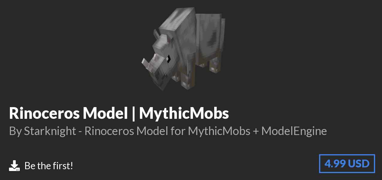 Download Rinoceros Model | MythicMobs on Polymart
