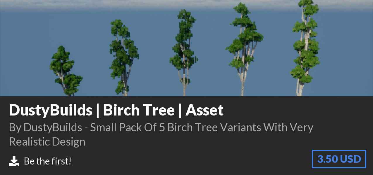 Download DustyBuilds | Birch Tree | Asset on Polymart