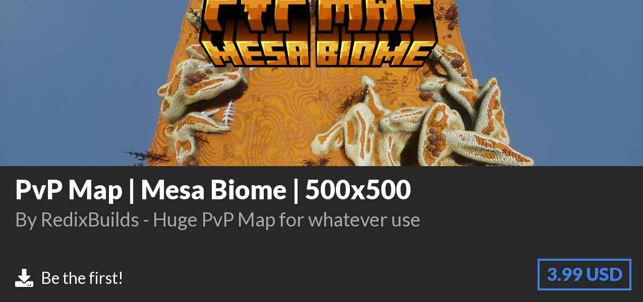 Download PvP Map | Mesa Biome | 500x500 on Polymart
