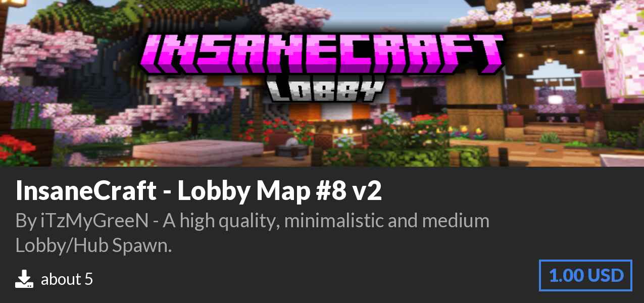 Download InsaneCraft - Lobby Map #8 v2 on Polymart