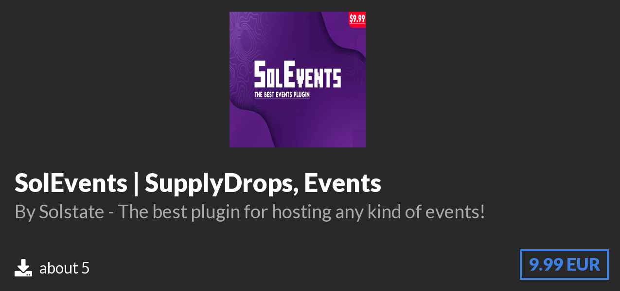 Download SolEvents | SupplyDrops, Events on Polymart