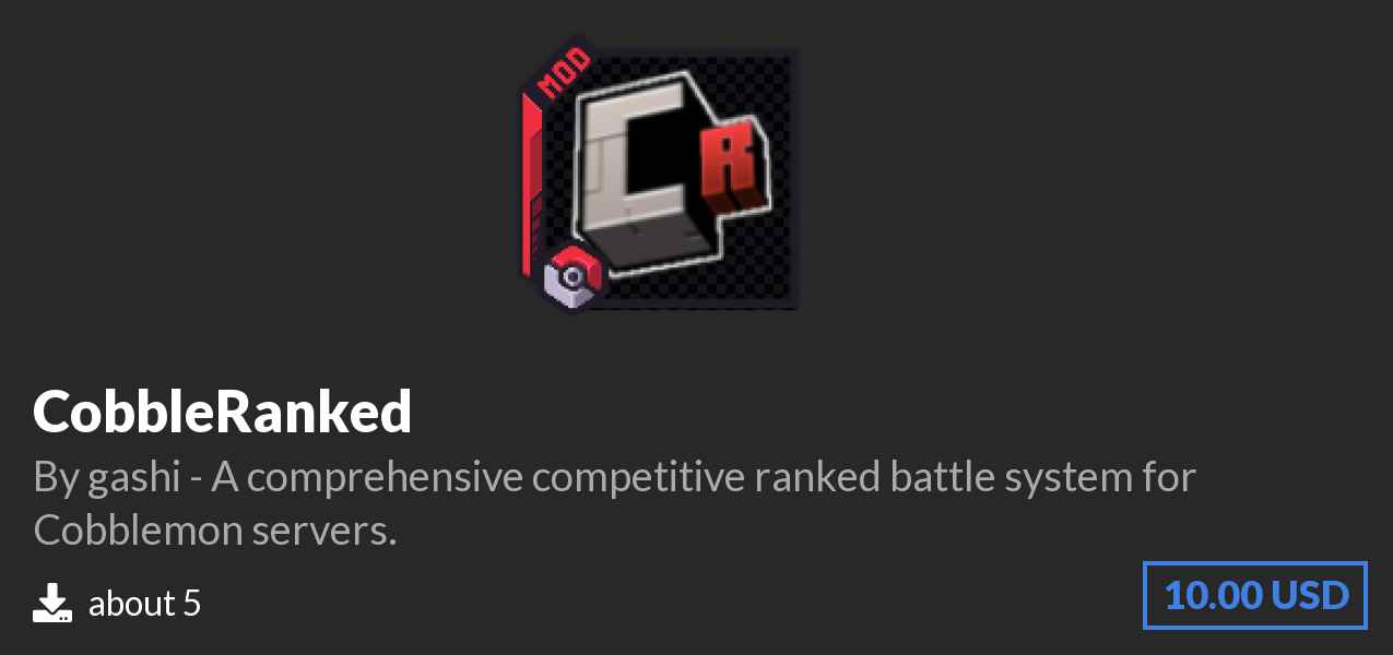 Download CobbleRanked on Polymart