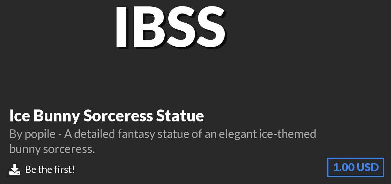 Download Ice Bunny Sorceress Statue on Polymart