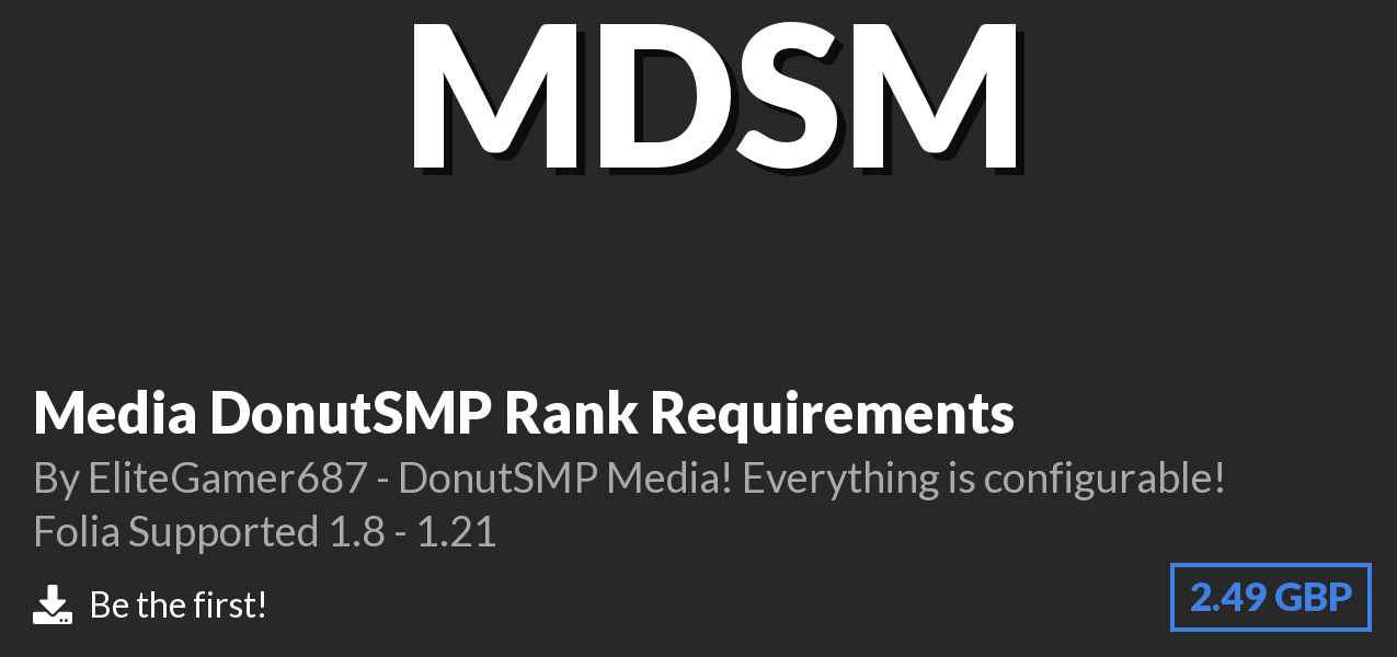 Download Media DonutSMP Rank Requirements on Polymart