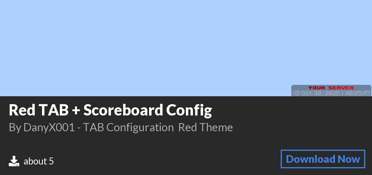 Download Red TAB + Scoreboard Config on Polymart
