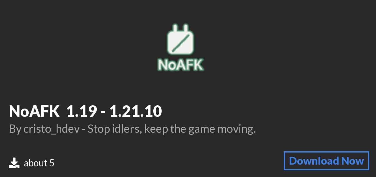 Download NoAFK ✦ 1.19 - 1.21.10 on Polymart