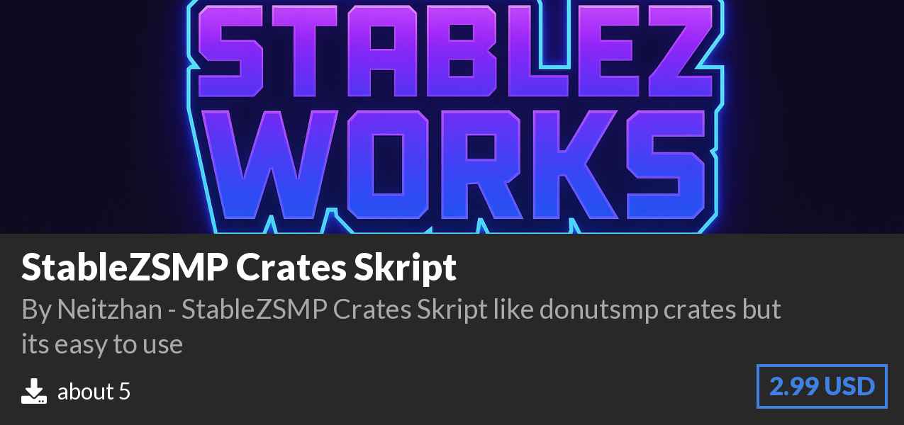 Download StableZSMP Crates Skript on Polymart