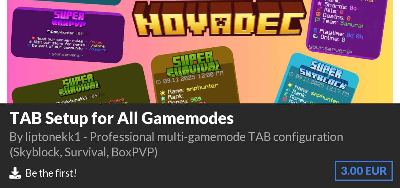 Download TAB Setup for All Gamemodes on Polymart