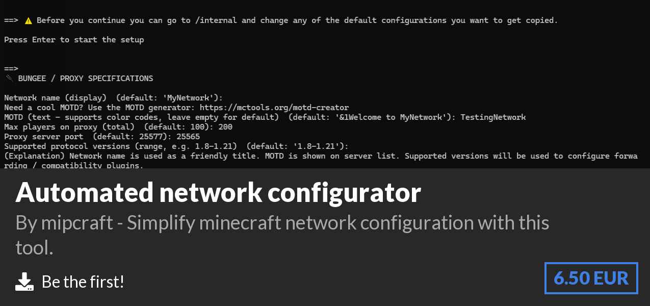 Download Automated network configurator on Polymart