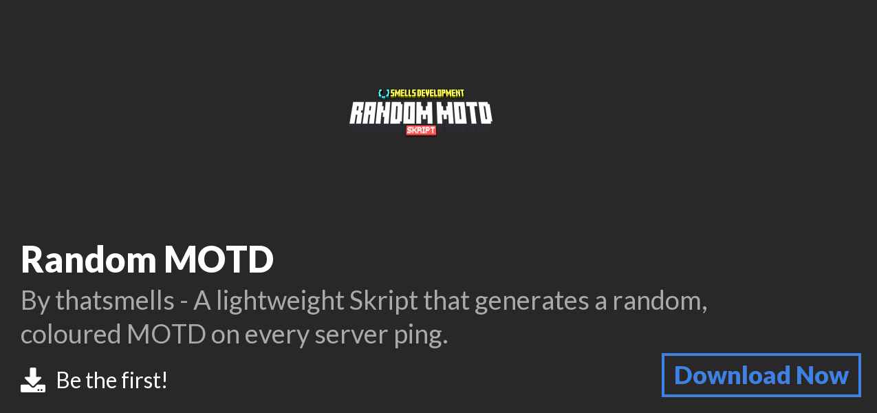 Download Random MOTD on Polymart