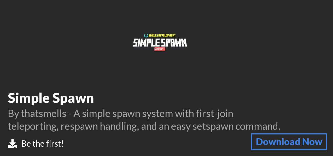 Download Simple Spawn on Polymart