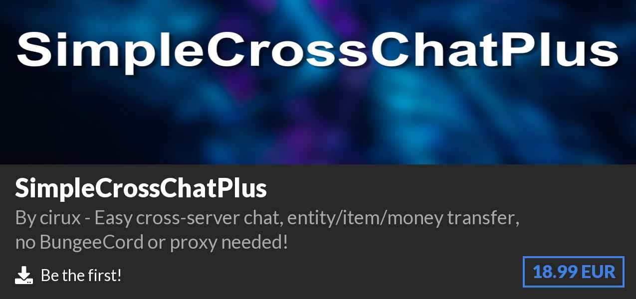 Download SimpleCrossChatPlus on Polymart