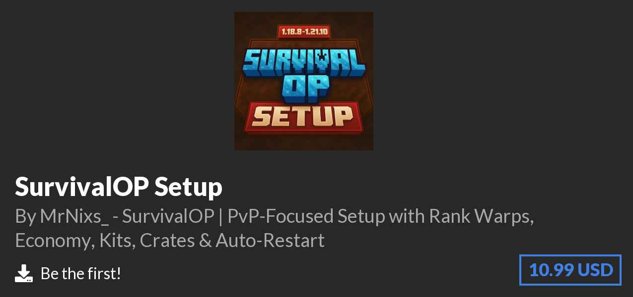 Download SurvivalOP Setup on Polymart