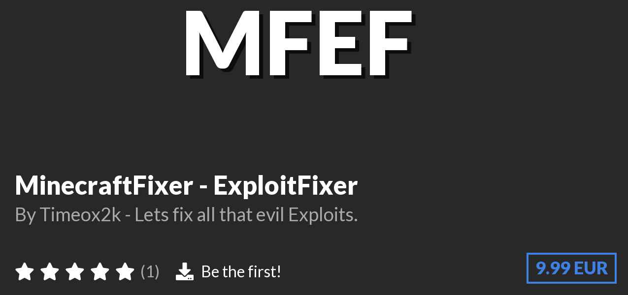 Download MinecraftFixer - ExploitFixer on Polymart