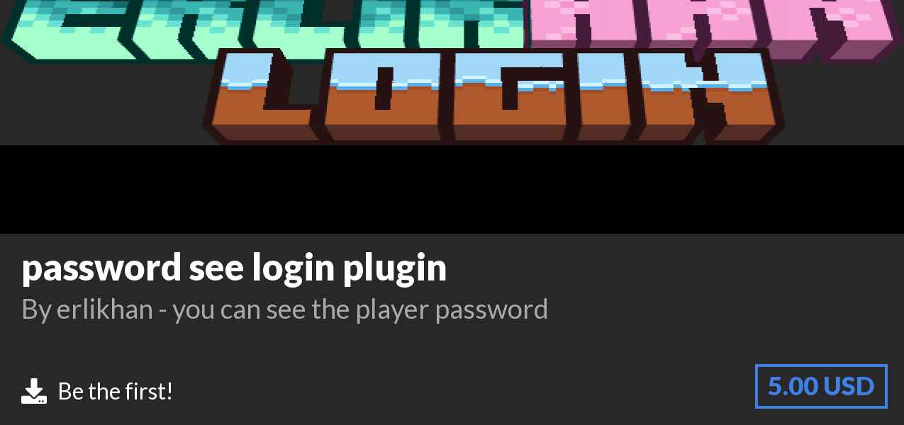 Download password see login plugin on Polymart