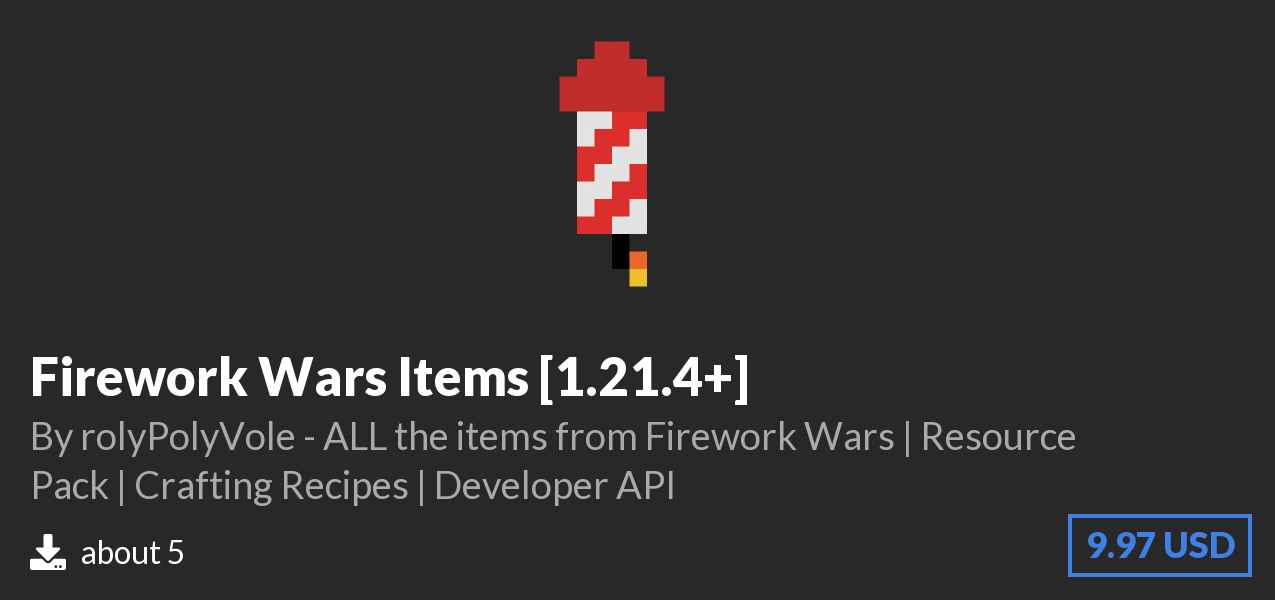Download Firework Wars Items [1.21.4+] on Polymart