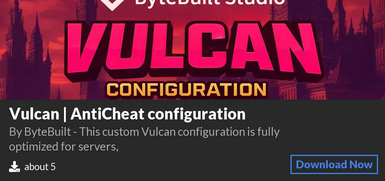 Download Vulcan | AntiCheat configuration on Polymart