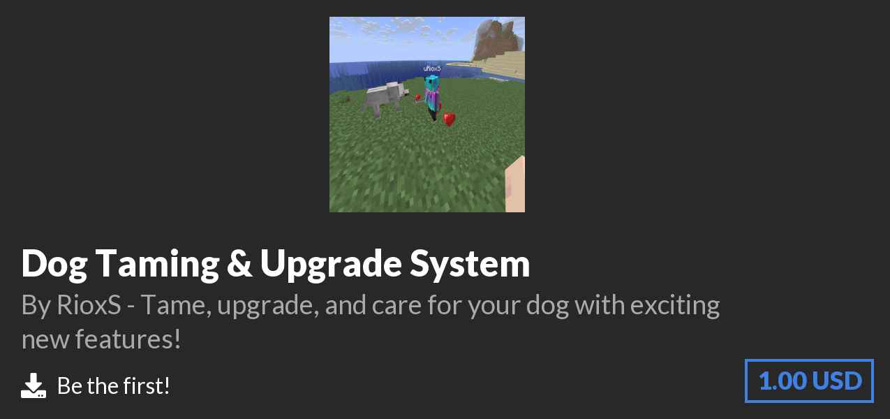 Download Dog Taming & Upgrade System on Polymart