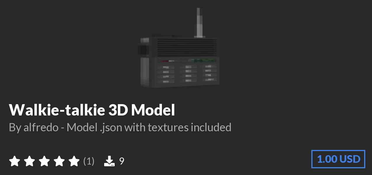 Download Walkie-talkie 3D Model on Polymart