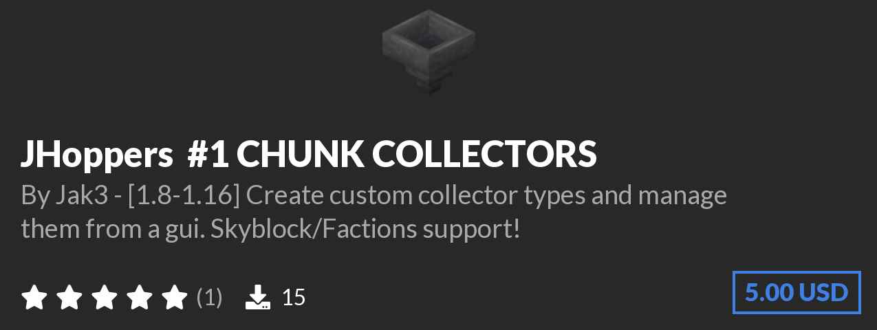 Download JHoppers » #1 CHUNK COLLECTORS on Polymart.org
