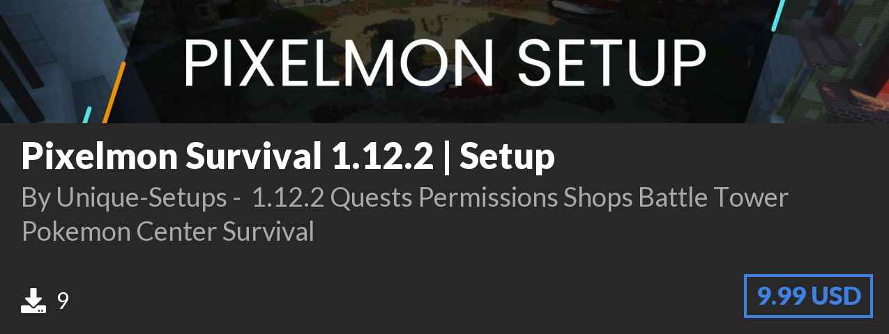 Download PIXELMON SURVIVAL SETUP |1.12.2| on Polymart.org