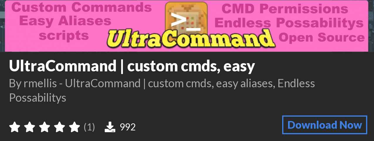 Download UltraCommand | custom cmds, easy on Polymart.org