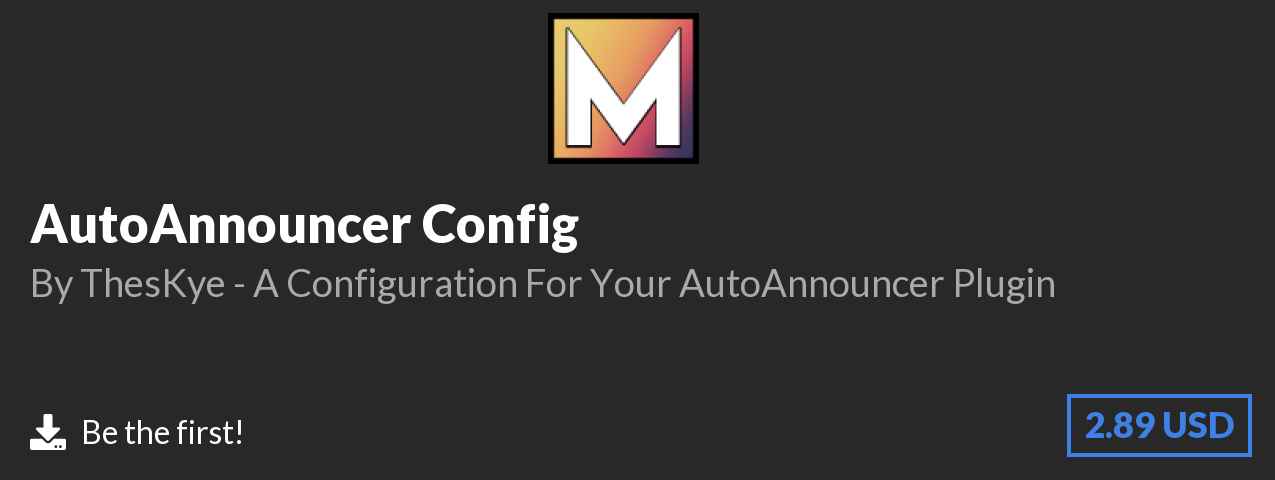 Download ⭐️AutoAnnouncer Config on Polymart.org