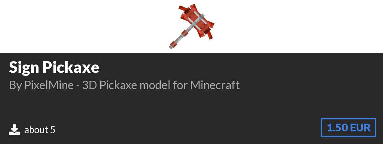 Download Sign Pickaxe on Polymart.org