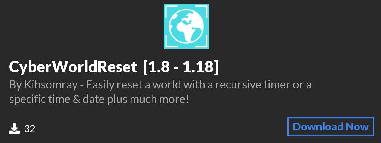 Download CyberWorldReset ✨ [1.8 - 1.18] on Polymart.org
