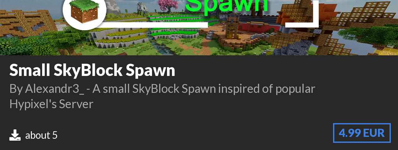 Download 🪵Small SkyBlock Spawn 🪵 on Polymart.org
