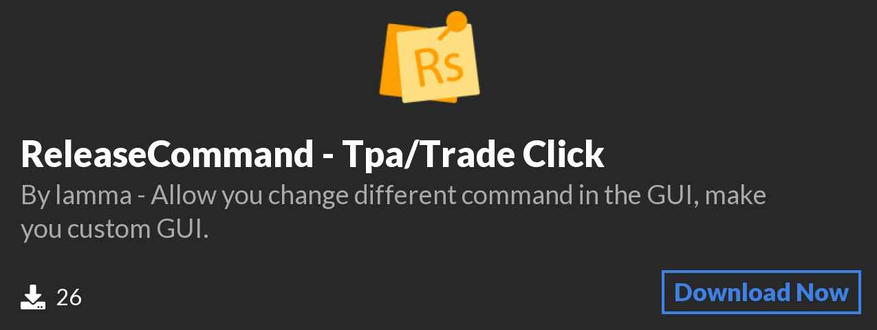 Download ReleaseCommand - Tpa/Trade Click on Polymart.org