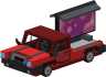 Car with banner