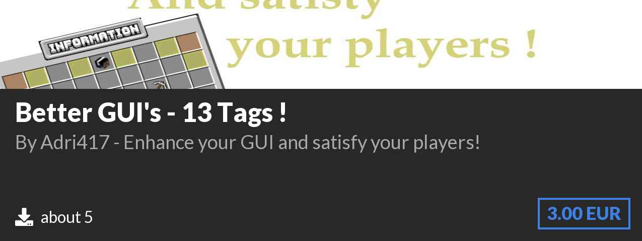 Download Better GUI's - 13 Tags ! on Polymart.org
