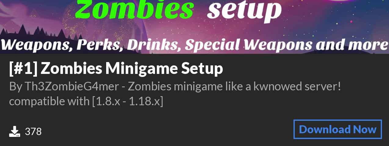 Download ✨[#1] Zombies Minigame Setup on Polymart.org