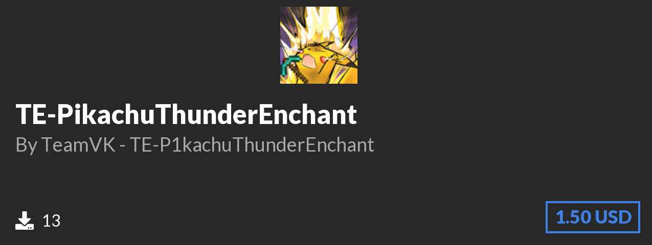 Download TE-PikachuThunderEnchant on Polymart.org
