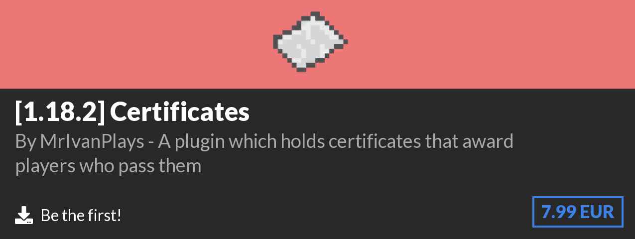 Download [1.18.2] Certificates on Polymart.org