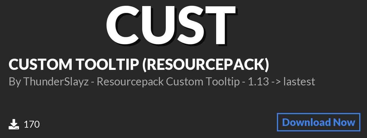Download CUSTOM TOOLTIP (RESOURCEPACK) on Polymart.org
