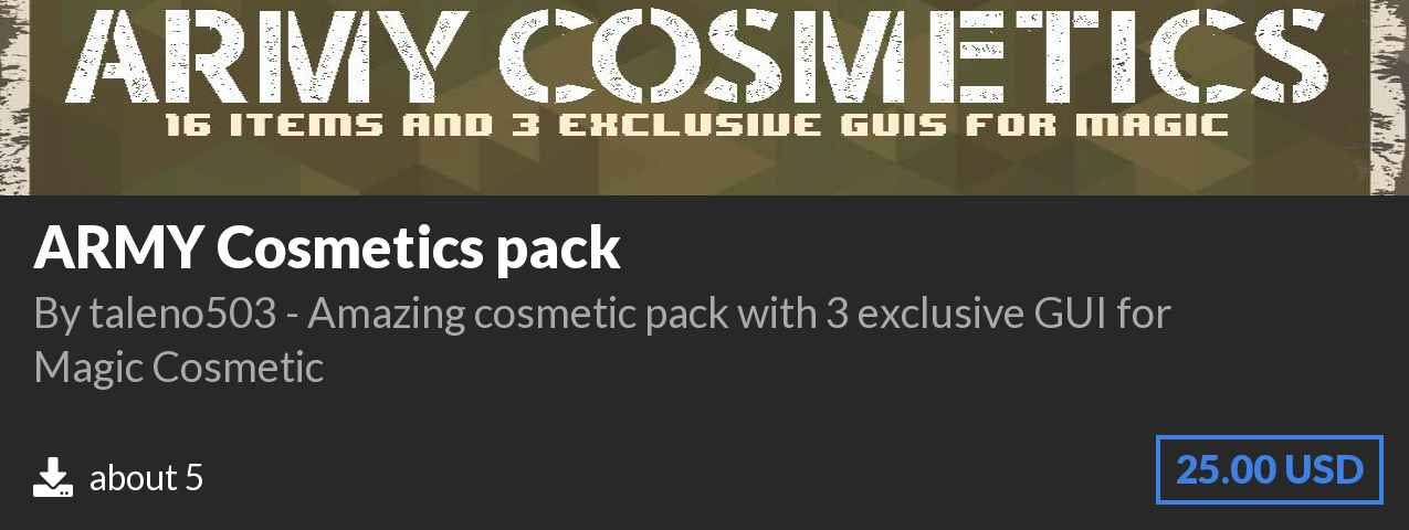 Download ✨ARMY Cosmetic pack 16-Pack✨ on Polymart.org