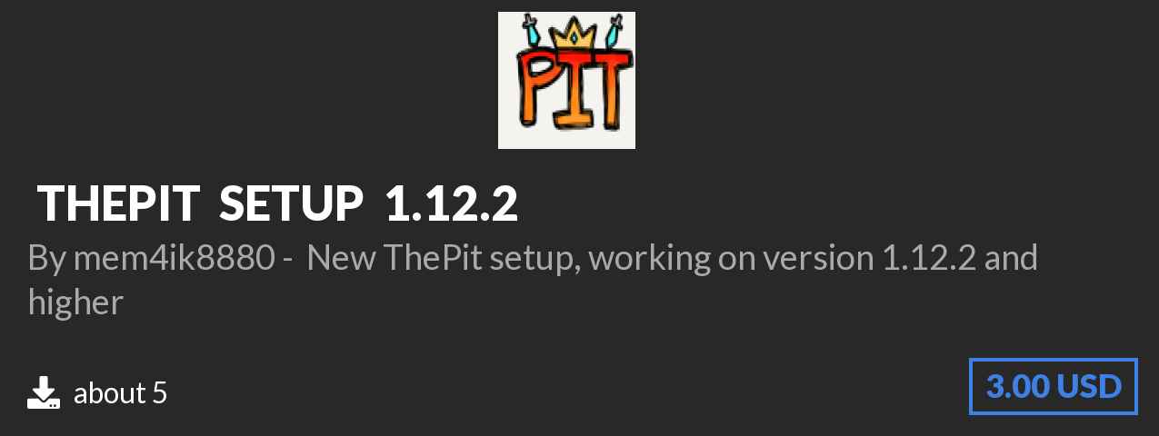 Download ⚔ THEPIT ⚔ SETUP ⚔ 1.12.2 on Polymart.org
