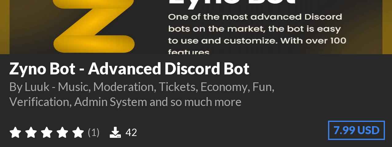 Download Zyno Bot - Advanced Discord Bot on Polymart.org