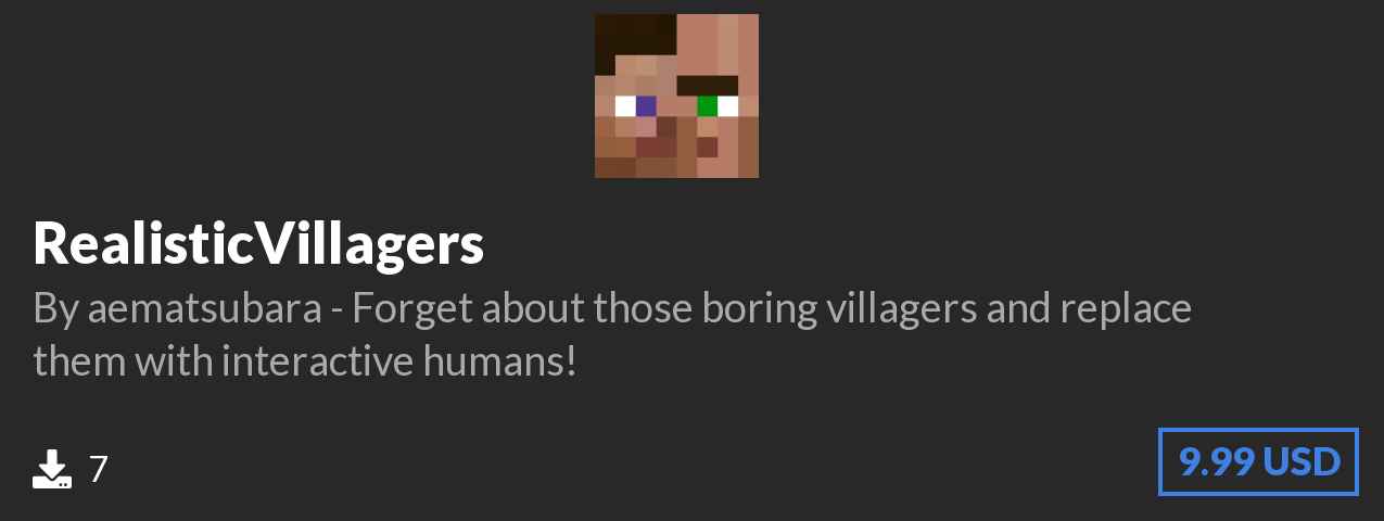 Download RealisticVillagers on Polymart.org