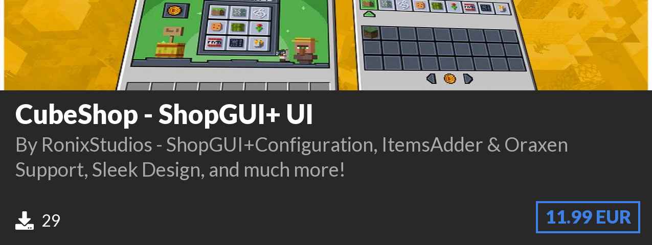 Download CubeShop - ShopGUI+ UI on Polymart.org
