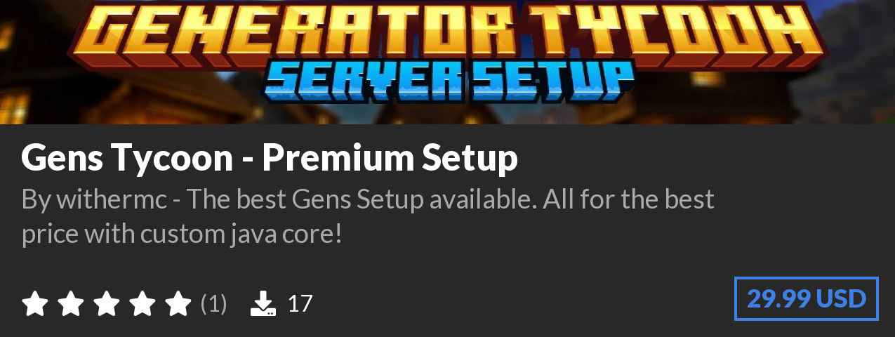 Download Gens Tycoon - Premium Setup on Polymart.org