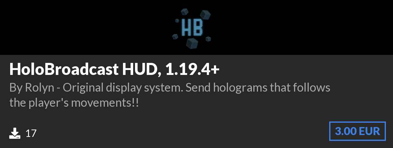 Download HoloBroadcast ✨HUD, 1.19.4+ on Polymart.org
