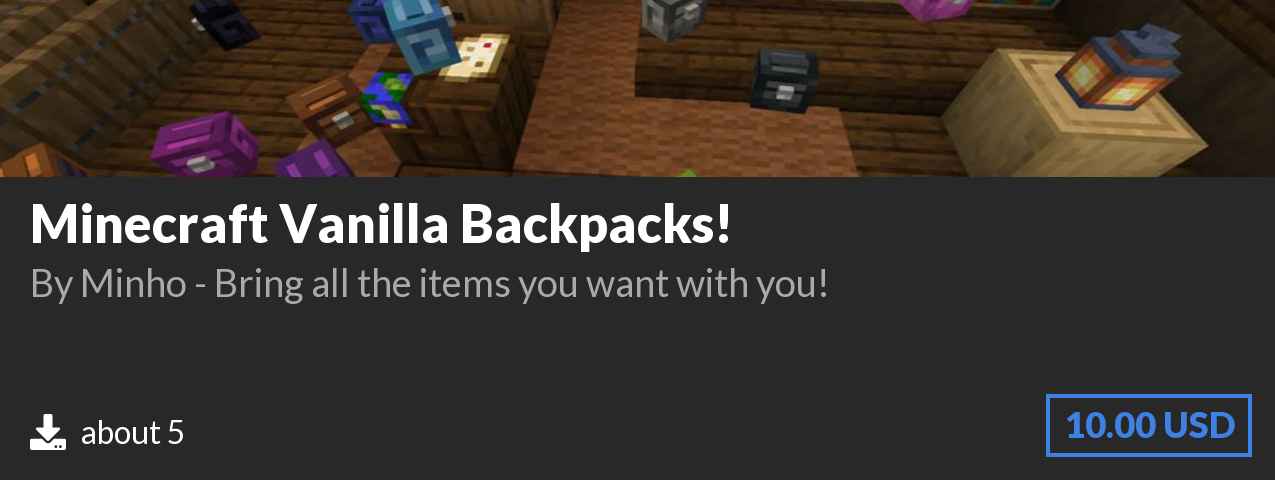 Download Minecraft Vanilla Backpacks! on Polymart.org